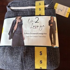 Live 2 Lounge Blue 3-Piece Knit Set Size Small